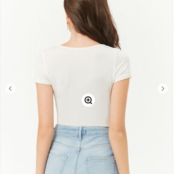 Cream Ribbed Bodysuit  - Picture 3 of 5